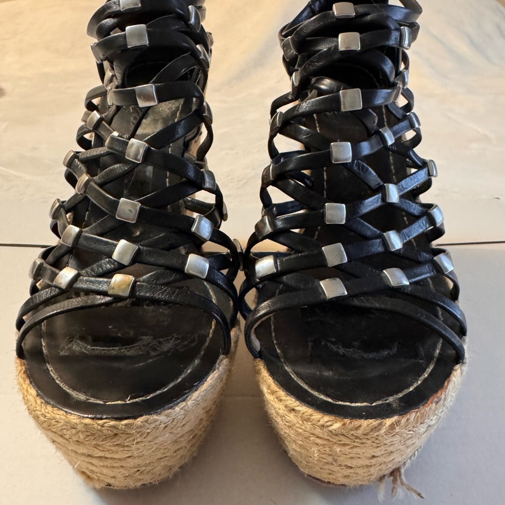 ince Camuto Zip Wedge Heels